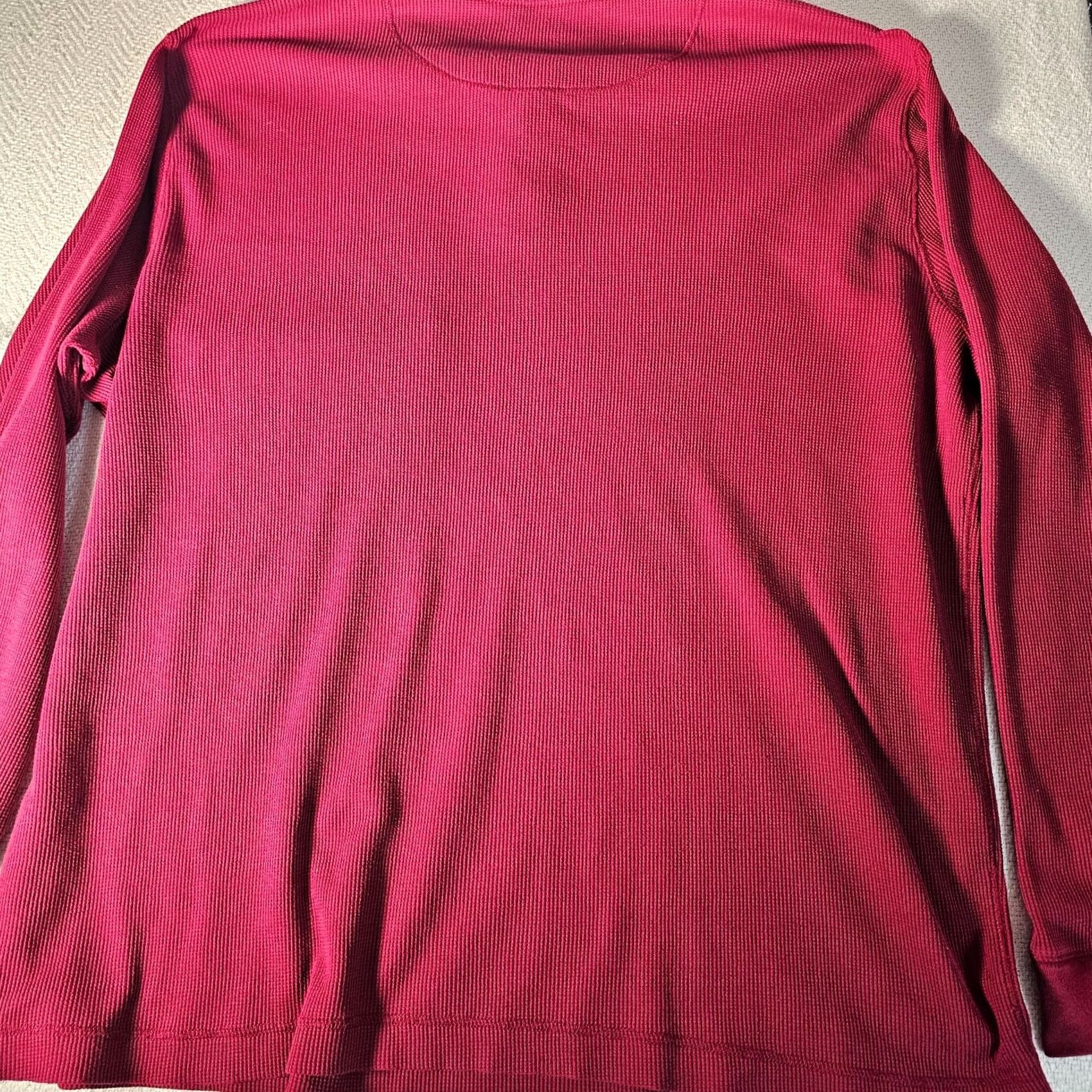 Vintage VINTAGE Saddlebred Henley Shirt Mens XLT Maroon Red Comfort Flex Long Sleeve Casual Size US XL / EU 56 / 4 - 7 Thumbnail
