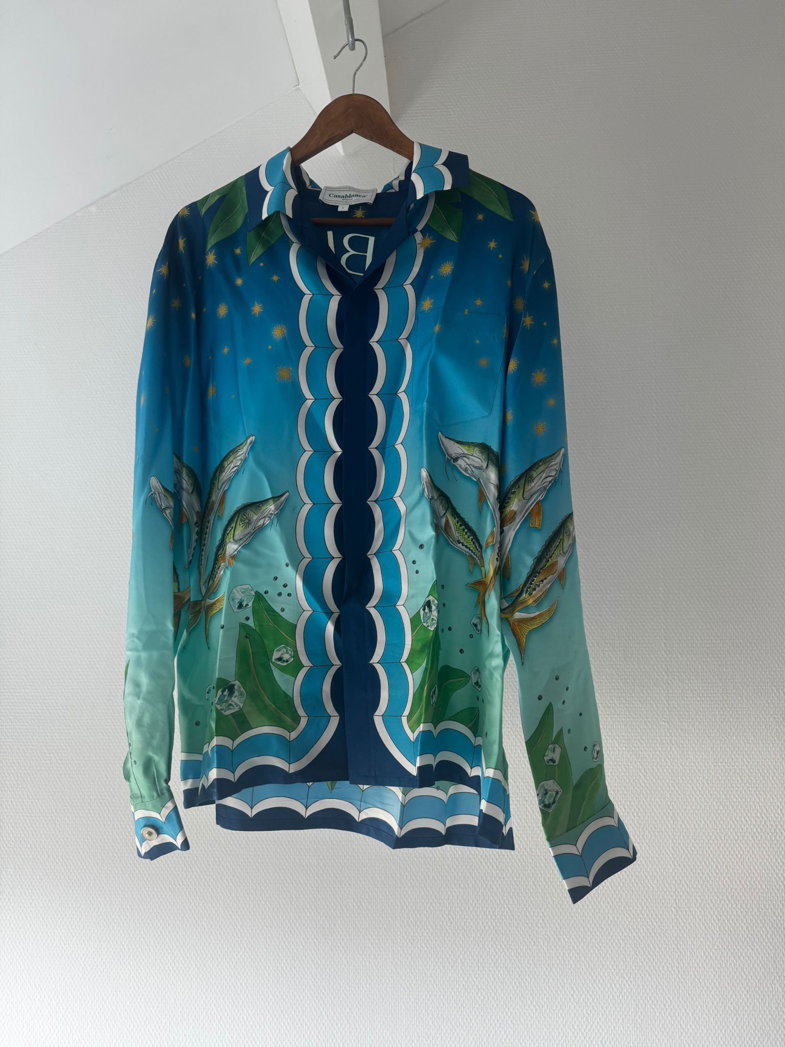 Casablanca Casablanca × Caviar Kaspia Silk Shirt Size US L / EU 52-54 / 3 - 2 Thumbnail