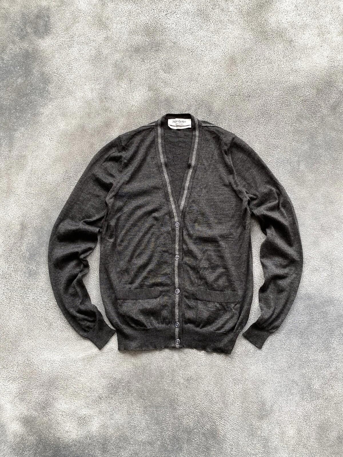 Saint Laurent Paris AW 2009 Yves Saint Laurent Cashmere Cardigan V-Neck Sweater Size S / US 4 / IT 40 - 2 Thumbnail