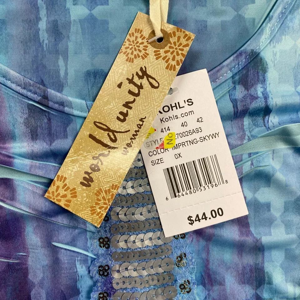 Other World Unity Top Women's 0X Floral Casual Polyester Blend NWT Size XS / US 0-2 / IT 36-38 - 3 Thumbnail