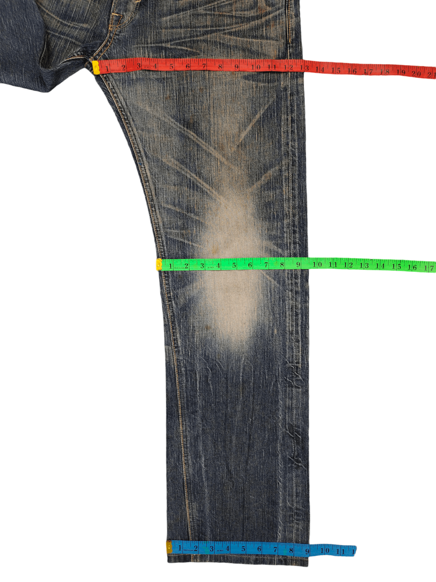 Number (N)ine × Undercover Edwin 503 Clawmark Distress Faded Jeans Undercover Style Size US 34 / EU 50 - 9 Thumbnail
