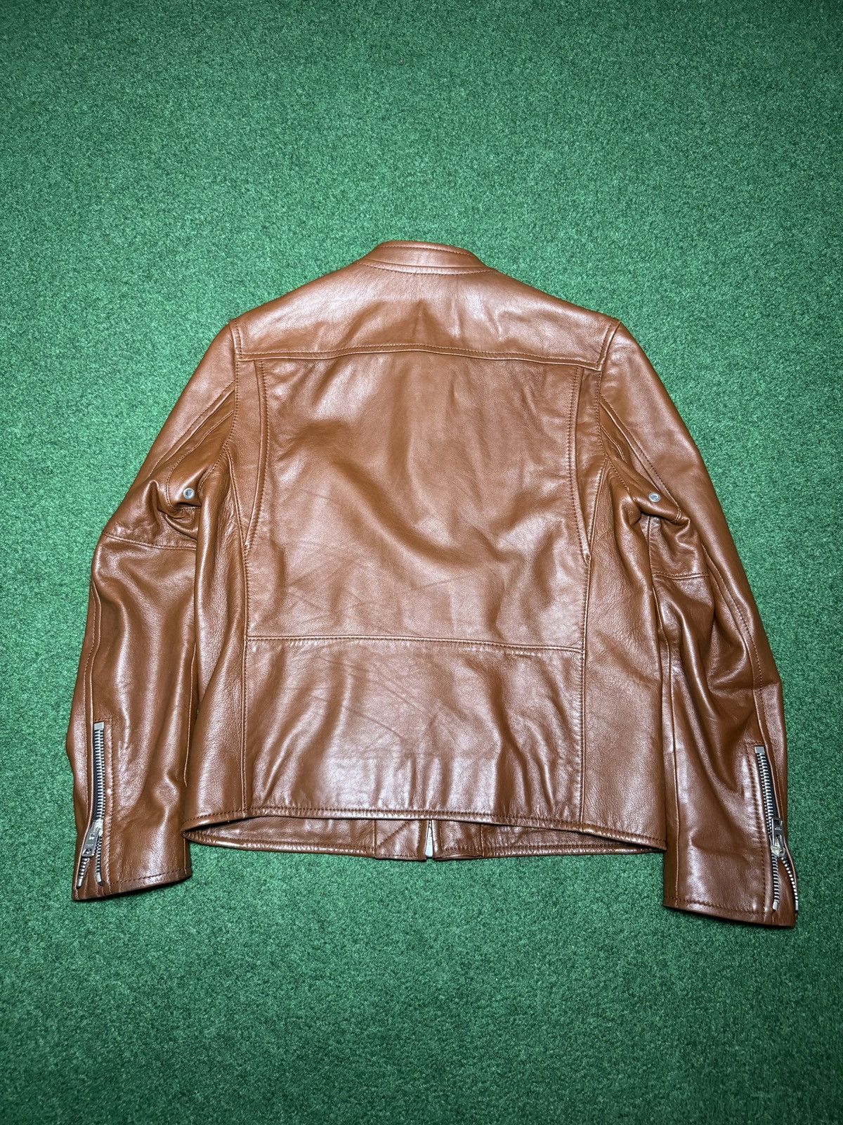 Coach Coach Lambs Leather Brown Racer Moto Brown 48 Medium Jacket Size US M / EU 48-50 / 2 - 6 Thumbnail