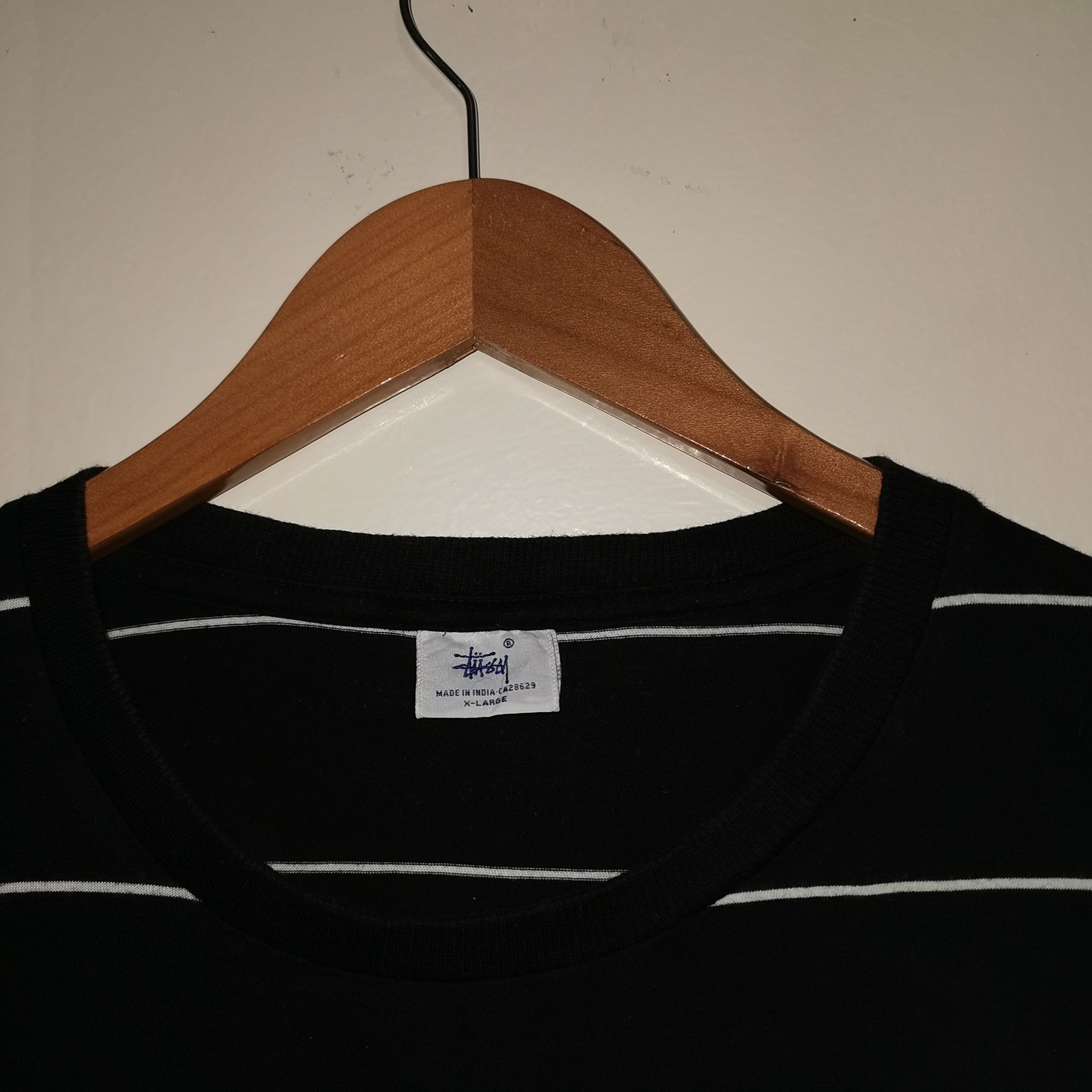 Stussy Rare Stussy Box Stripe Embroidery Logo Shirt Size US XL / EU 56 / 4 - 5 Thumbnail