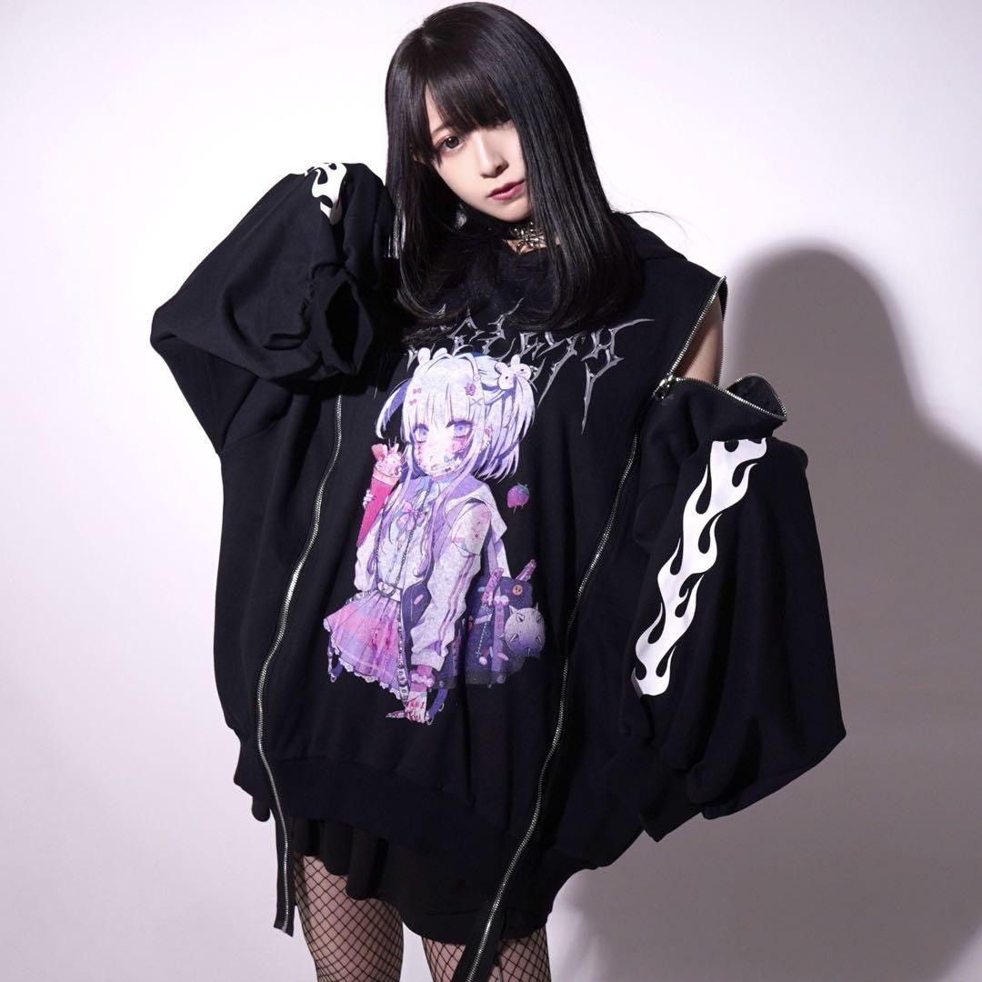 Drain Gang REFLEM x Drain Geng Negi Collabs Gotch Multi Zipper Hoodie Size US L / EU 52-54 / 3 - 2 Thumbnail