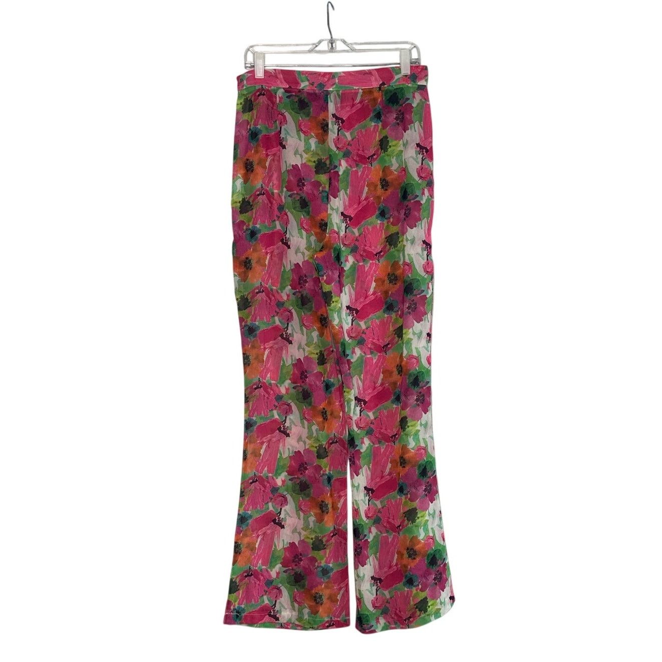 PrettyLittleThing PrettyLittleThing floral sheer cover up pants size 10 Size 32" / US 10 / IT 46 - 8 Thumbnail