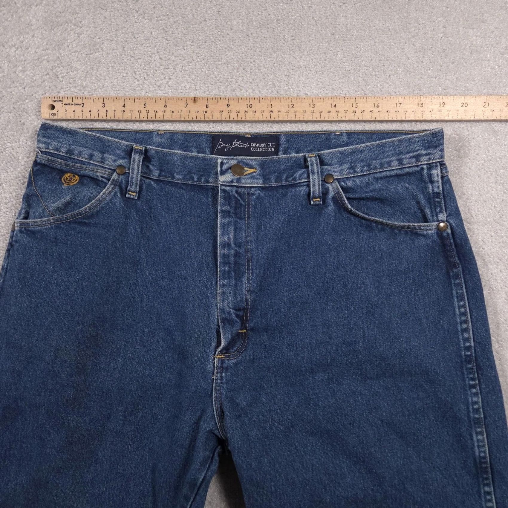 Wrangler Wrangler Cowboy Cut Jeans Mens 38x30 Blue Denim Western Classic Fit Straight Leg Size US 38 / EU 54 - 7 Thumbnail
