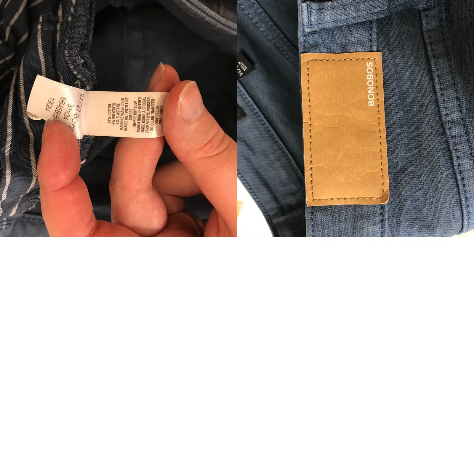 Bonobos Bonobos Slim Fit Chino Pants Slate Blue Gray 31x34 Cotton Stretch Twill 5-Pocket Manuf Egypt Buttons Zip Womens Pants Size 24" / US 00 / IT 34 - 8 Thumbnail