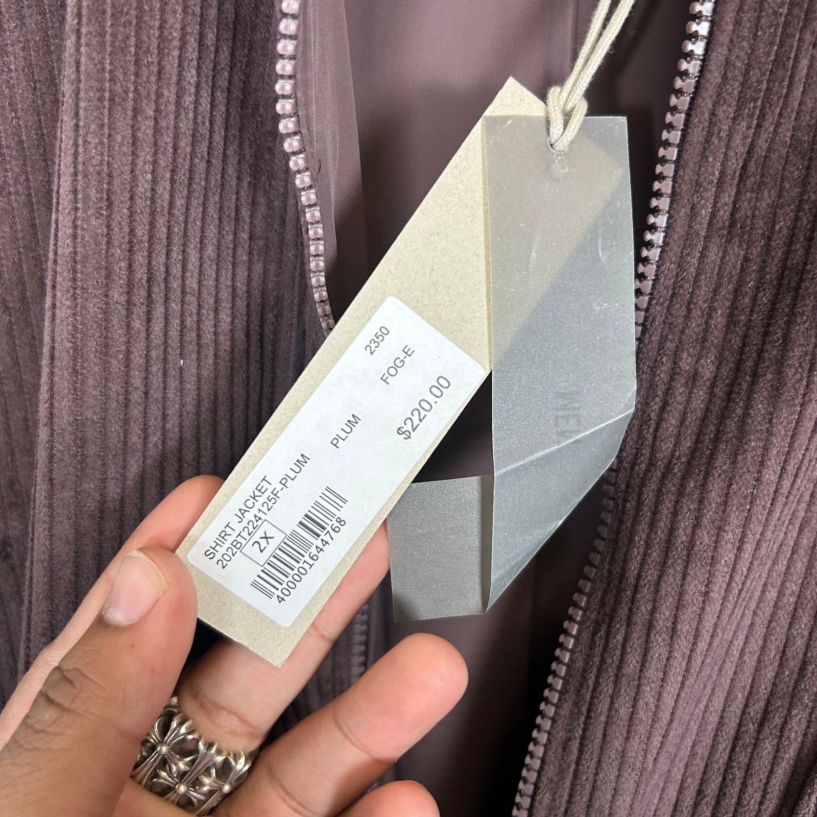 Fear of God Fear of God Essentials Plum Corduroy Jacket Size XXL Size US XXL / EU 58 / 5 - 5 Thumbnail