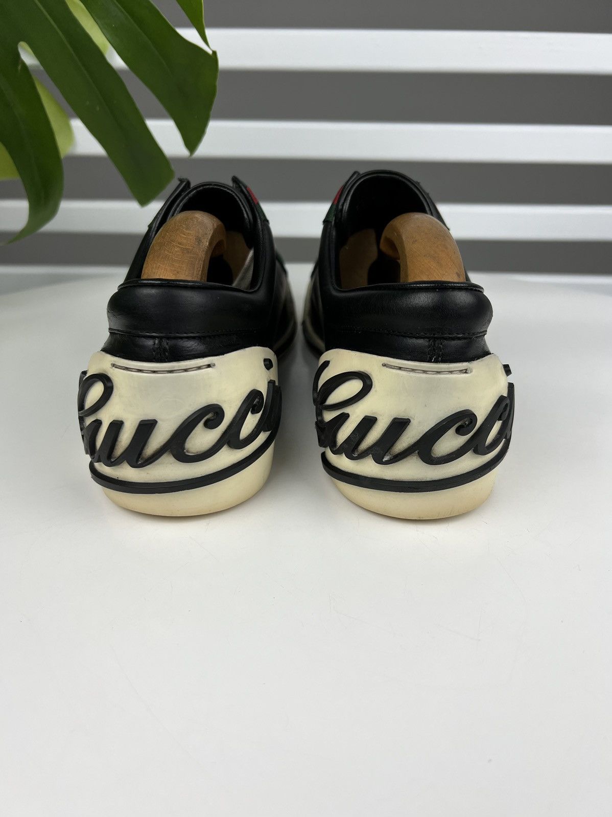 Gucci GUCCI Sneakers Low Top Leather Shoes BOULEVARD Web Stripes Size US 8.5 / EU 41-42 - 8 Thumbnail