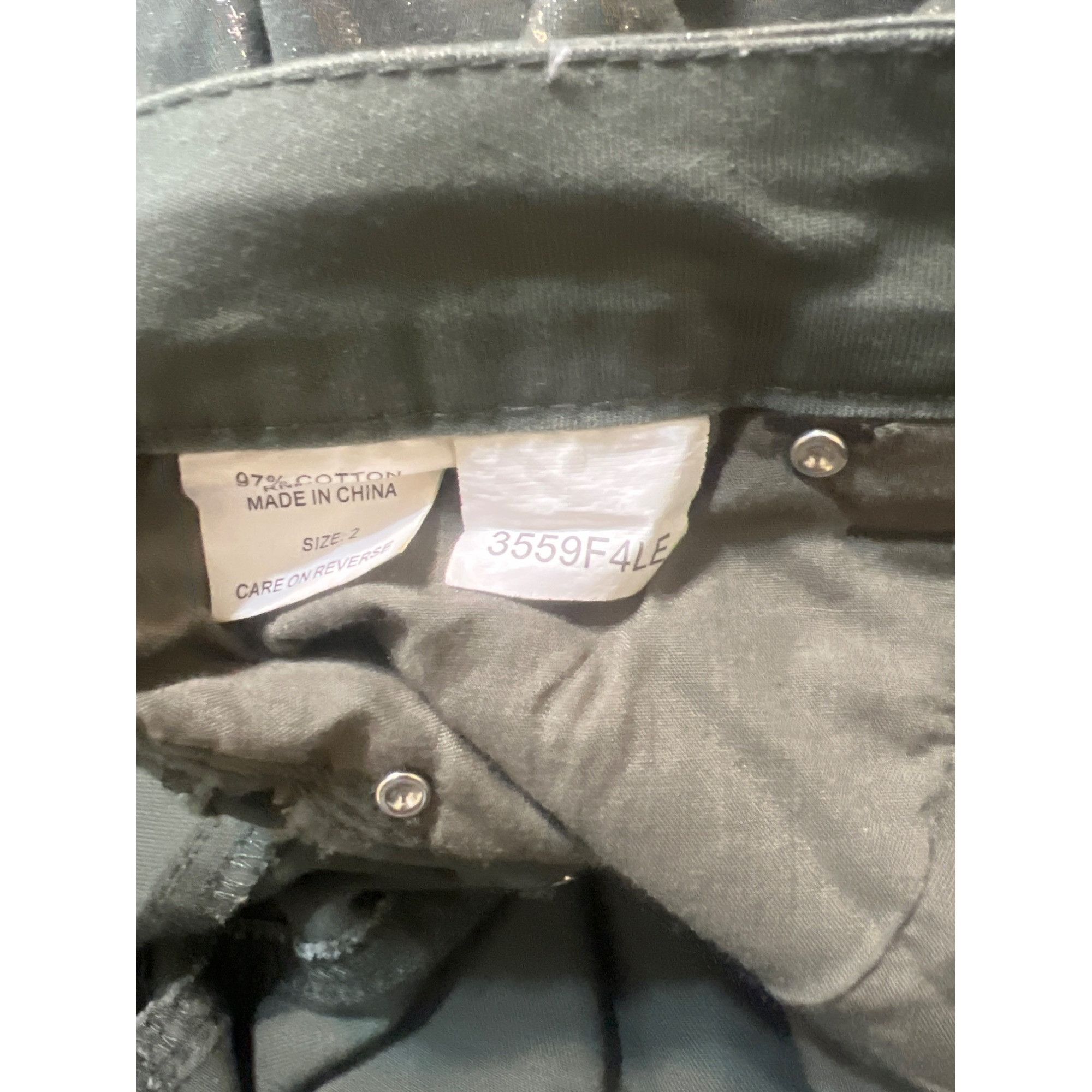 Other Ethyl Classic Jeans Olive Green Metallic Snake Print Rhinest Size 26" / US 2 / IT 38 - 7 Thumbnail