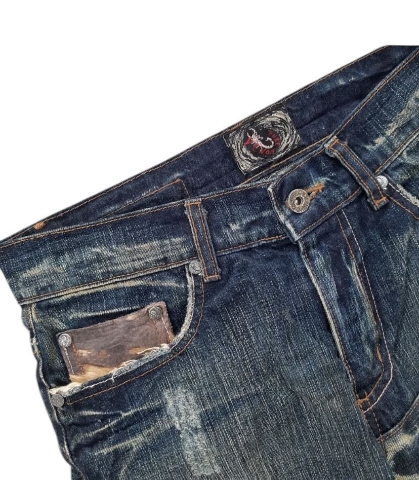 Other PURE VENOM HORSEHIDE PATCH LEATHER FLARE DENIM Size US 30 / EU 46 - 4 Thumbnail