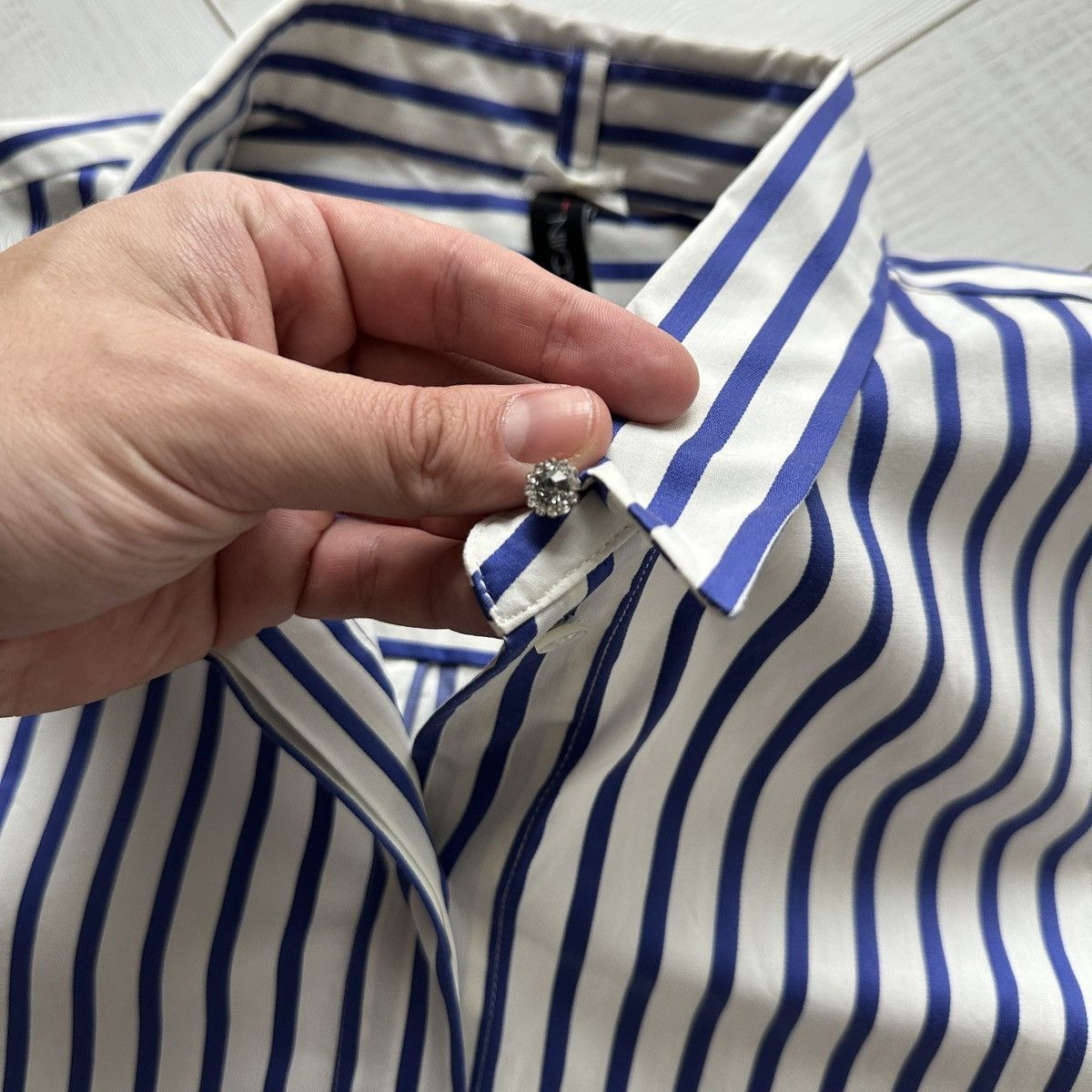 Other Marc Cain basic woman striped oversize shirt Portugal y2k Size XXL / US 16-18 / IT 52-54 - 6 Thumbnail