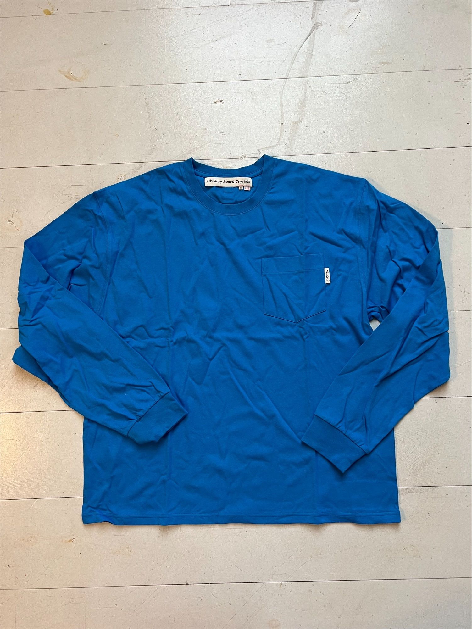 image of Advisory Board Crystals Abc Basics Long Sleeve T Shirt in Bright Blue, Men's (Size 2XL)