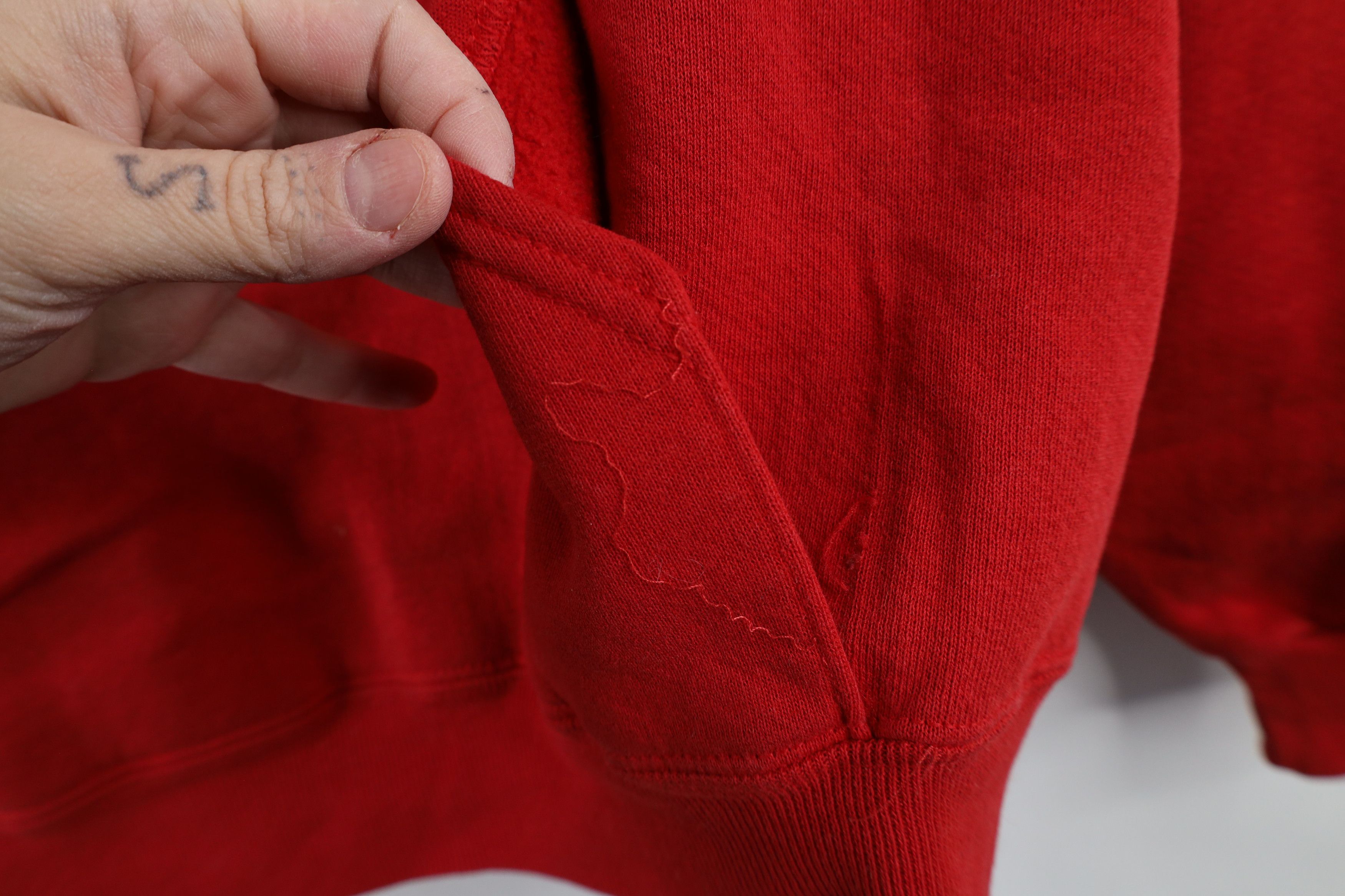 Vintage Vintage 90s Ohio State University Football Hoodie Red Size L / US 10 / IT 46 - 10 Thumbnail