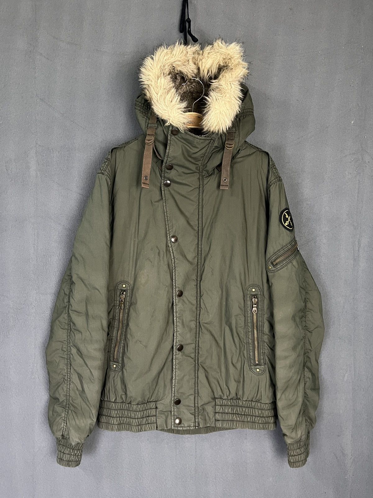 Japanese Brand Uniqlo Army Air Force Parka Bono Jacket LGB GOA Style Size US M / EU 48-50 / 2 - 1 Thumbnail