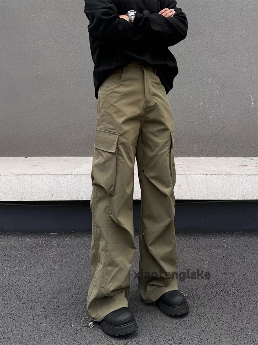 Designer × Japanese Brand × Vintage military utility outdoor loose bootcut flared cargo pants Size US 32 / EU 48 - 2 Thumbnail
