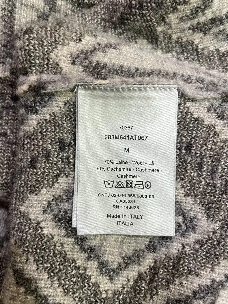 Dior Dior CD Print V-Neck Knit Sweater M. Size US M / EU 48-50 / 2 - 7 Thumbnail
