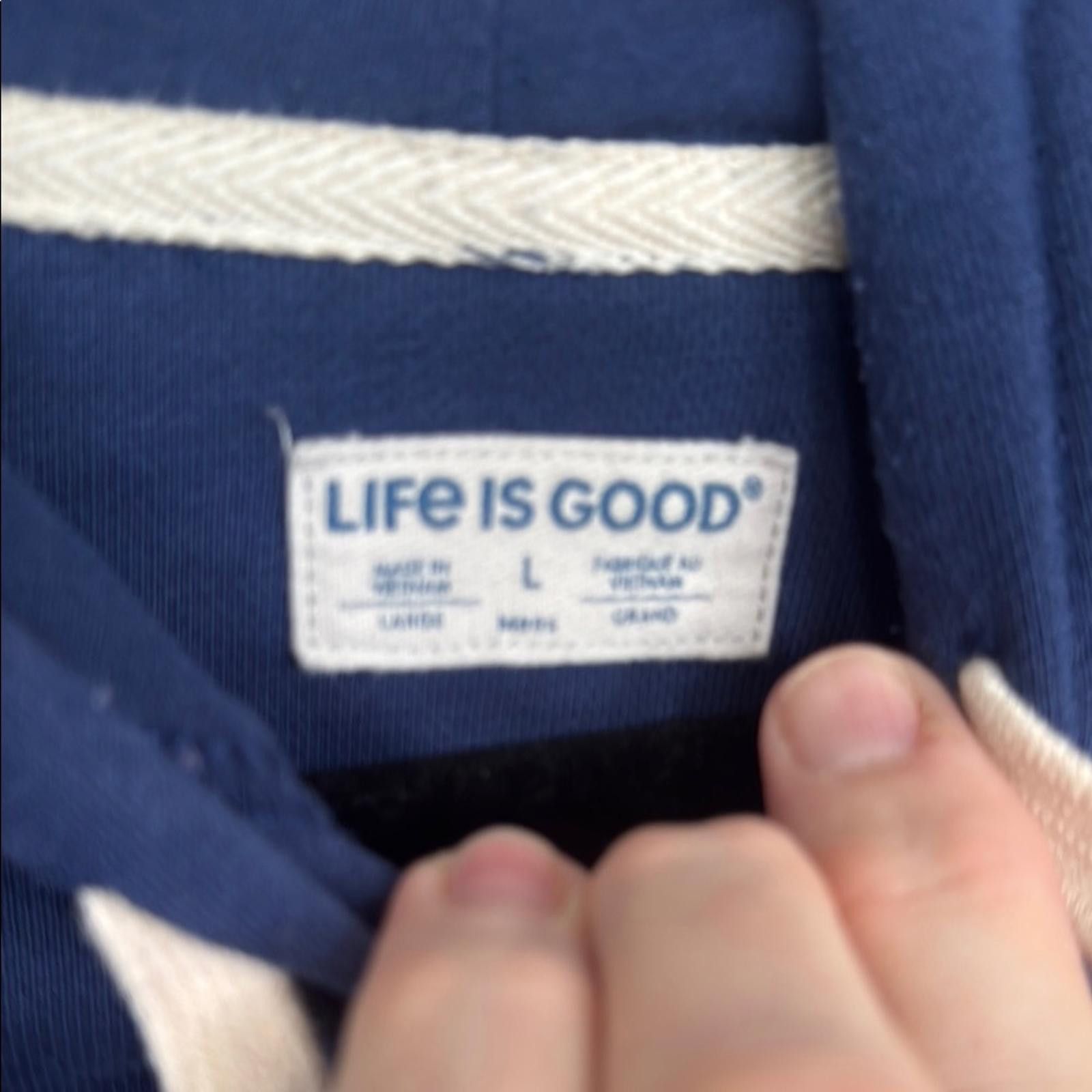 Life is Good Men's Navy Hoodie with Graphic Design Size US L / EU 52-54 / 3 - 2 Thumbnail