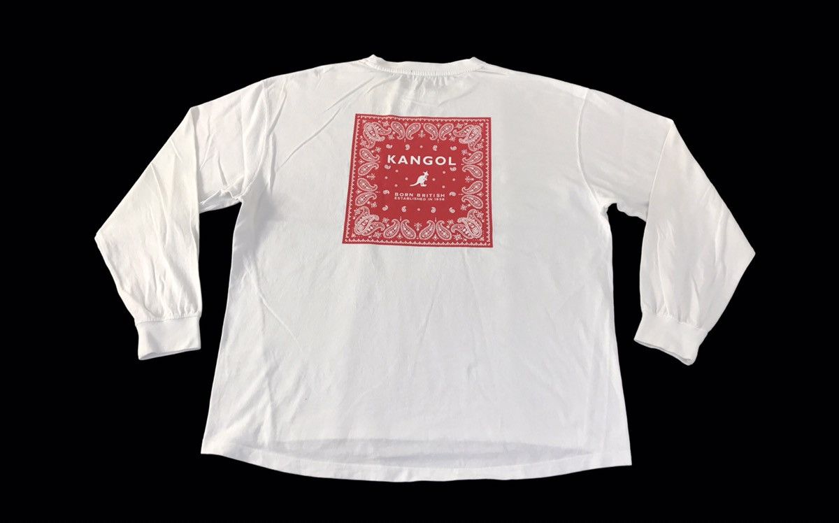 Designer Kangol Bandana Box Logo Longsleeve Tee T-shirt Size US XL / EU 56 / 4 - 1 Thumbnail
