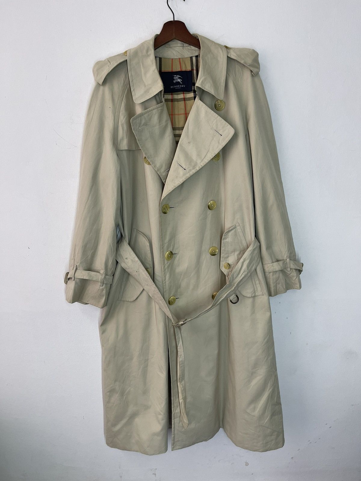 Burberry Prorsum VINTAGE ICONIC BURBERRYS LONDON BEIGE DOUBLE BREAST TRENCH Size US L / EU 52-54 / 3 - 10 Thumbnail