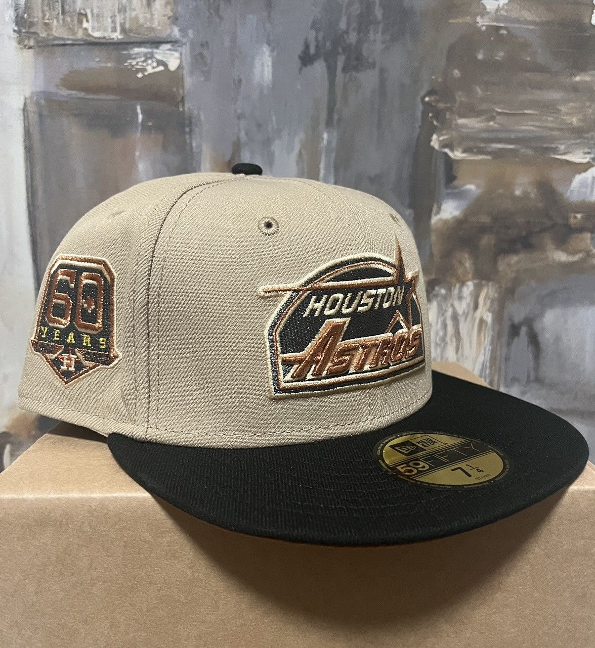 New Era 7 1/4 Rust Belt 1.5 Houston Astros Fitted Hat New Era Lids