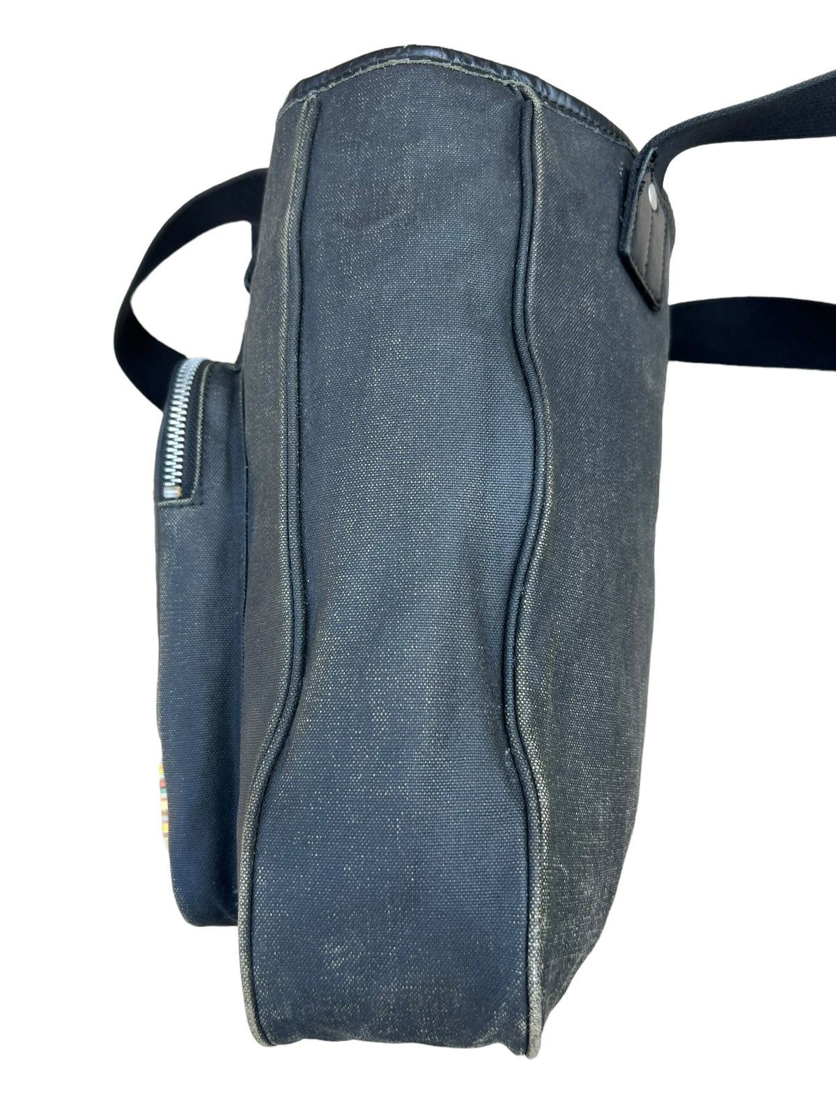 Paul Smith Vintage Paul Smith Waxed Hybrid Leather Cargo Tote Bag Size ONE SIZE - 9 Thumbnail
