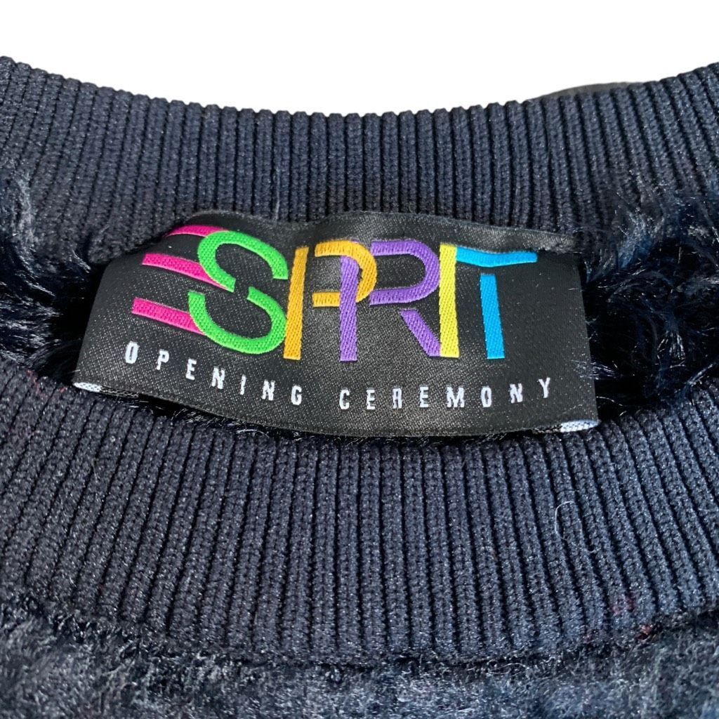 Opening Ceremony Esprit x Opening Ceremony Sweater Black Fuzzy Logo Cropped C Size S / US 4 / IT 40 - 6 Thumbnail