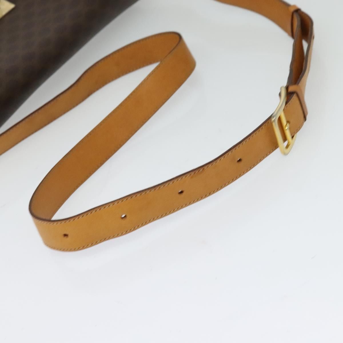 Celine CELINE Macadam Canvas Shoulder Bag Pvc Leather Brown Gold Size ONE SIZE - 7 Thumbnail