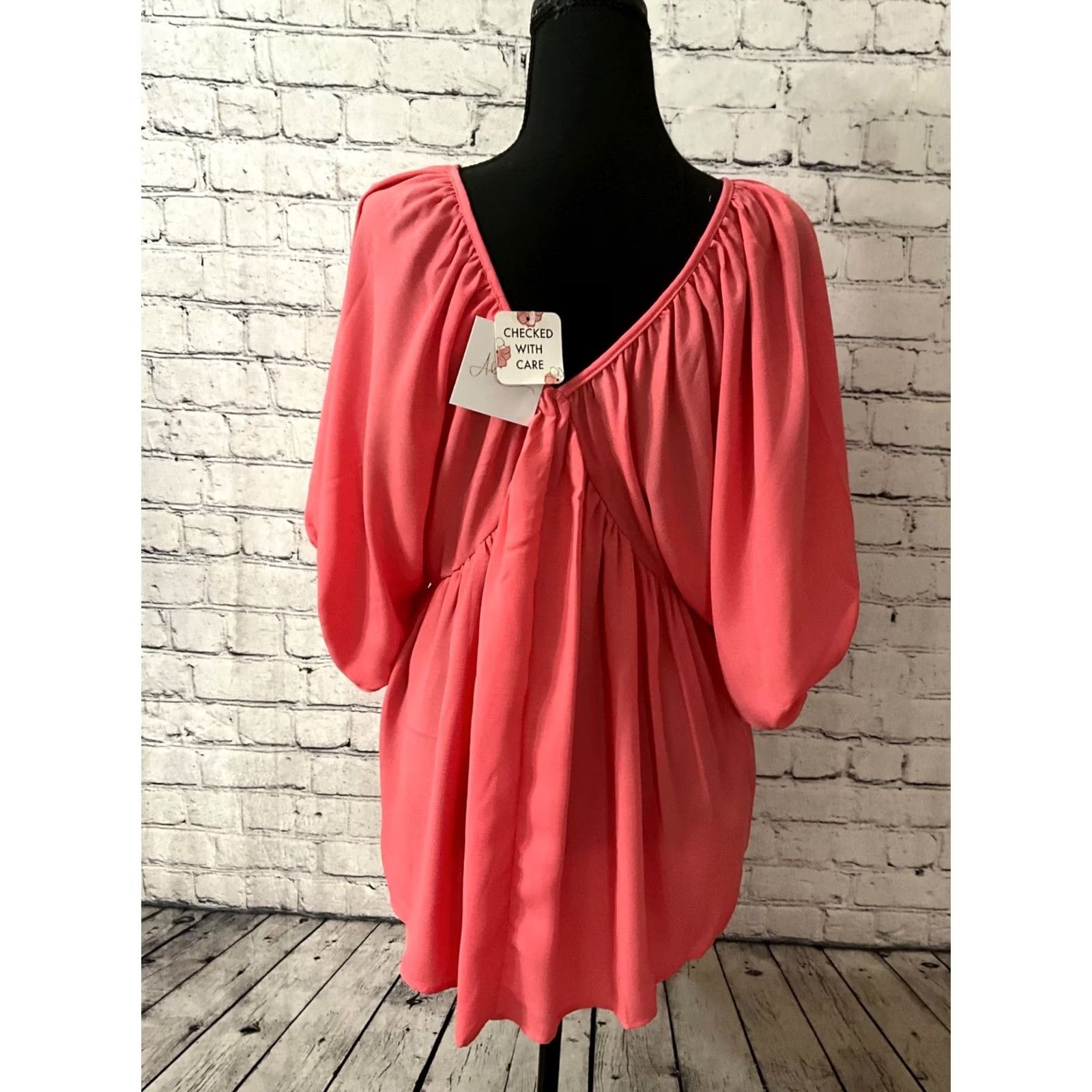 Vintage LOVELY J Womens Top Blouse Short Sleeve Pullover Pink Size S NWT Low-Key Casual Regular Fit Polyester Size S / US 4 / IT 40 - 4 Thumbnail