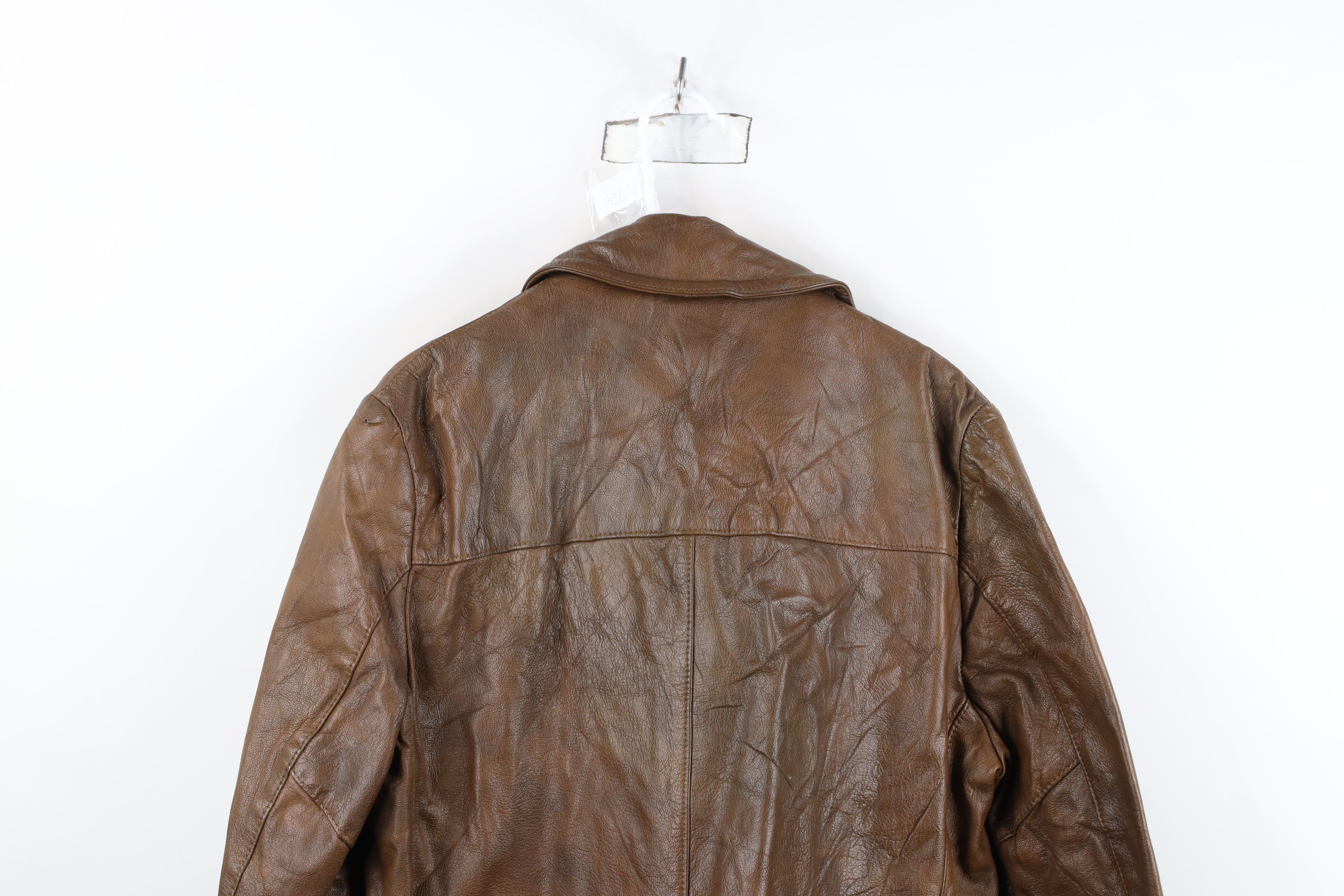 Vintage Vintage 60s Streetwear Leather Collared Rancher Jacket USA Size US L / EU 52-54 / 3 - 14 Thumbnail