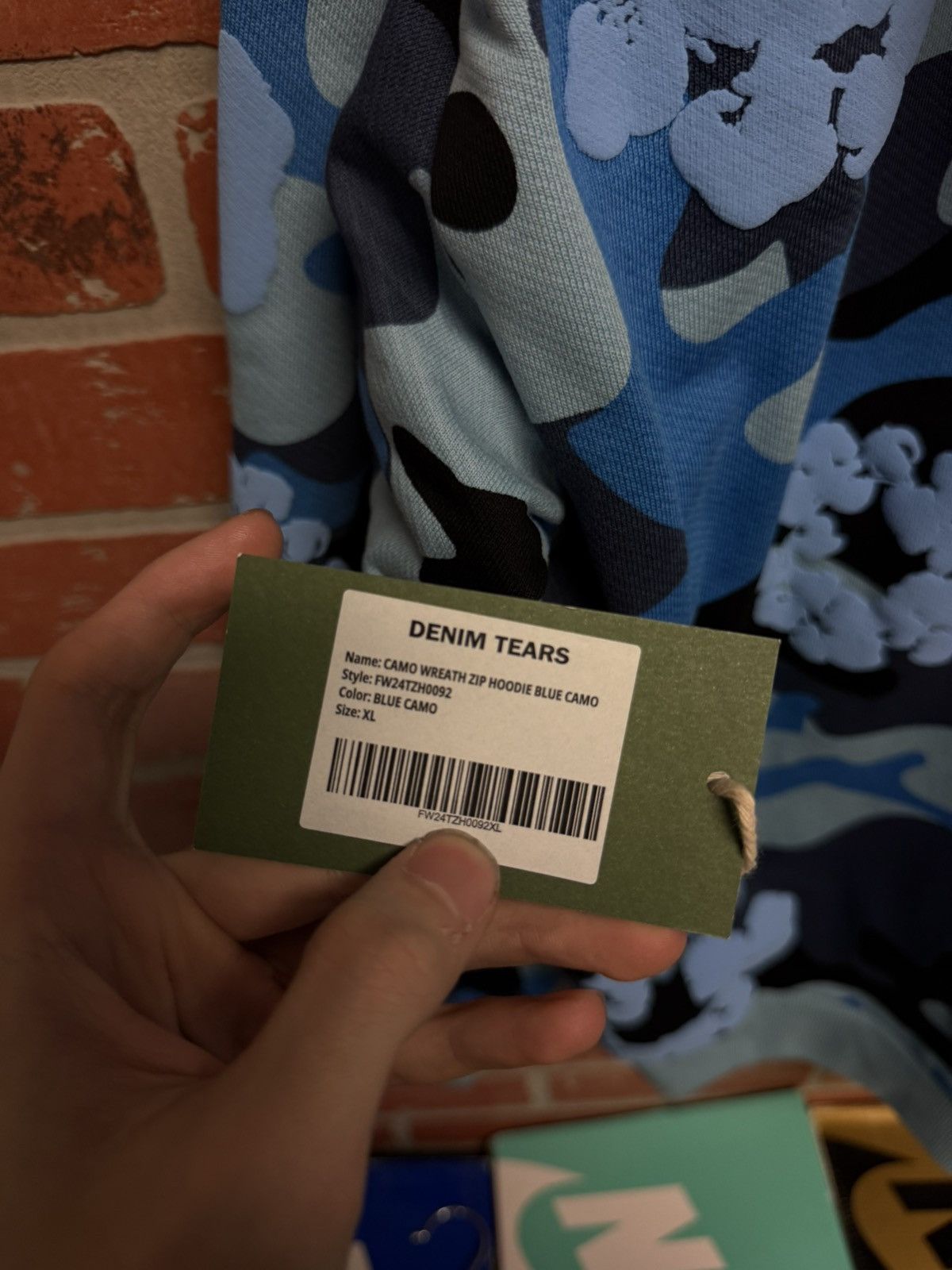 DENIM TEARS Denim Tears Blue Cotten Wreath Hoodie Size XL (NEW) Size US XL / EU 56 / 4 - 12 Thumbnail
