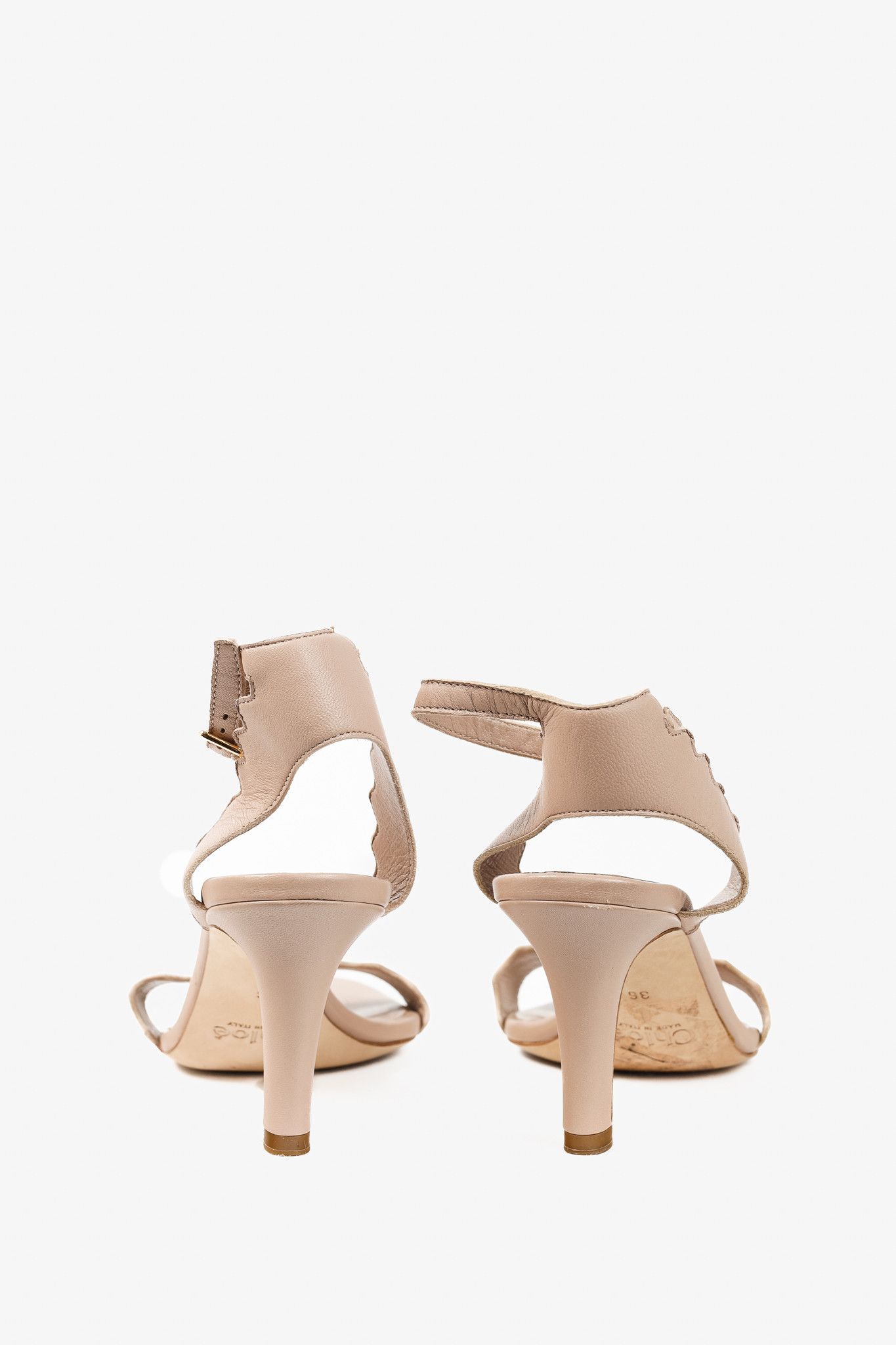 Chloe Chloe Lauren "Light Pastel" Nappa Leather Scalloped Sandals Size US 5.5 / IT 35.5 - 3 Thumbnail