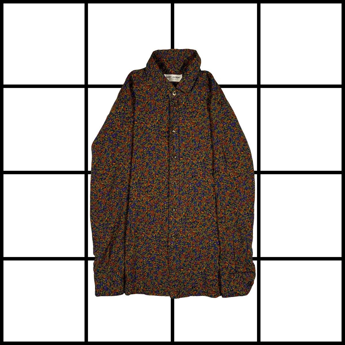 Saint Laurent Paris |[ SS19 Saint Laurent Floral Button Up Silk Shirt ]| Size US XS / EU 42 / 0 - 1 Thumbnail