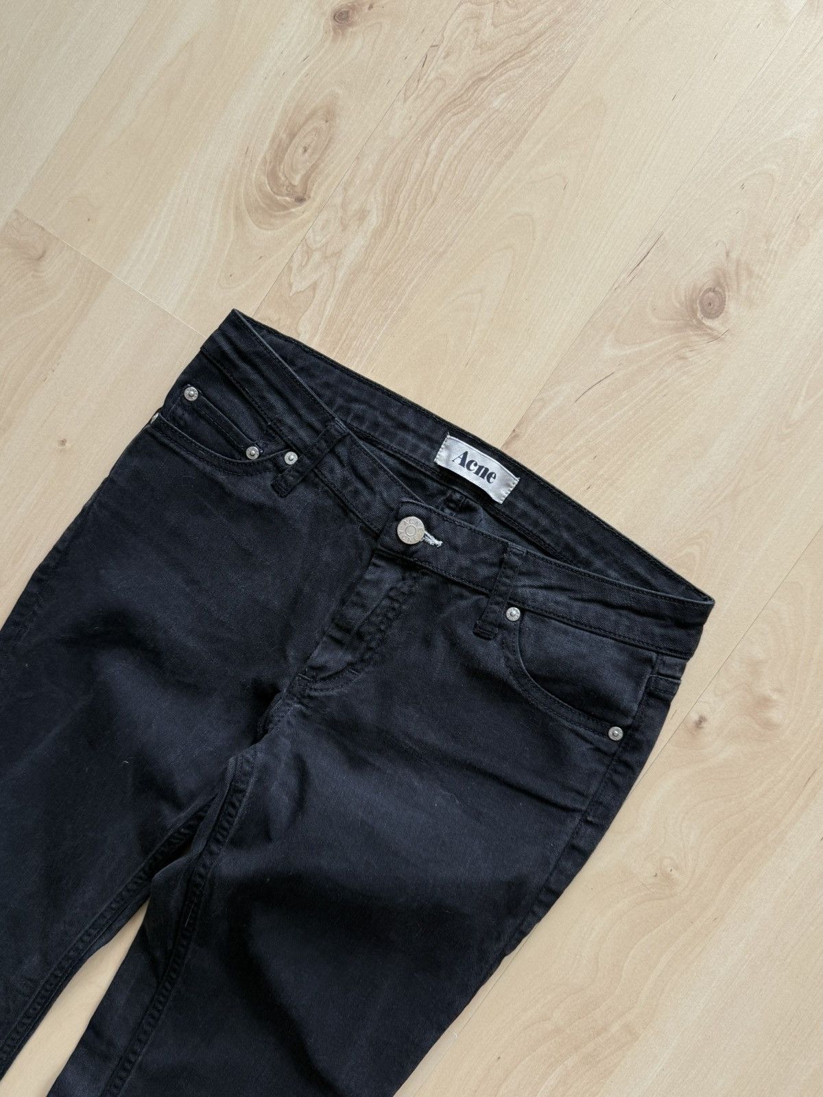 Acne Studios Acne Studios Kex Smooth black Denim Jeans pants Size 29" - 4 Thumbnail