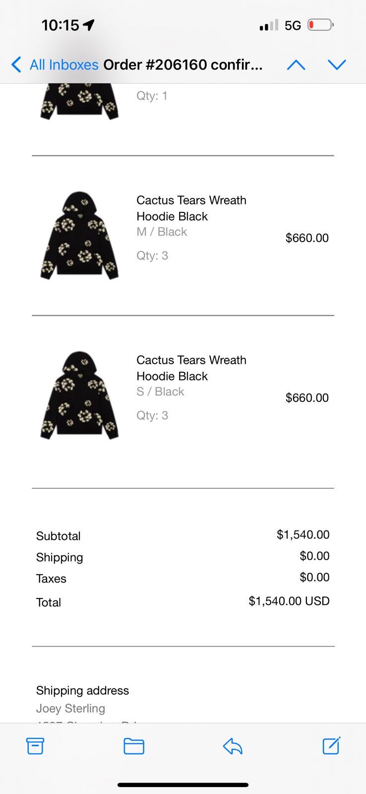 Cactus Plant Flea Market × DENIM TEARS CPFM x Denim Tears Black Hoodie Size S Size US S / EU 44-46 / 1 - 12 Thumbnail