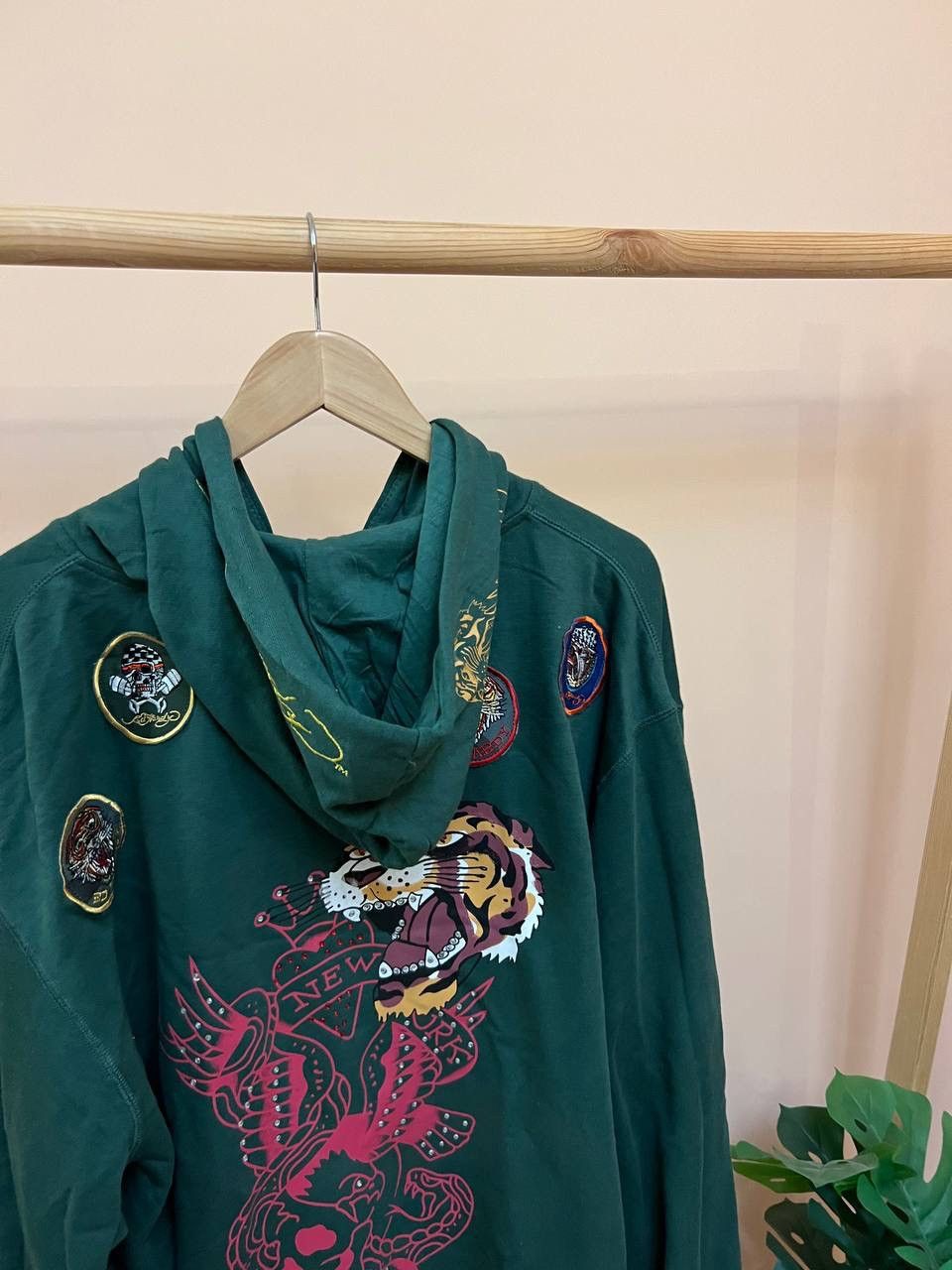 Christian Audigier × Ed Hardy NEW! Ed Hardy Tiger ZIP UP HOODIE VINTAGE Patches audiger Size US XXL / EU 58 / 5 - 5 Thumbnail