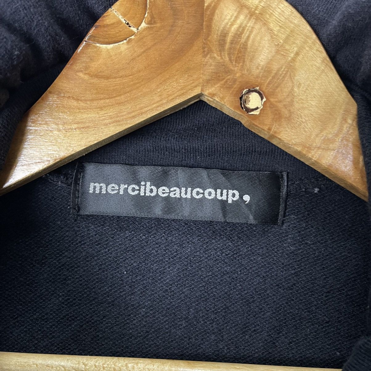 mercibeaucoup mercibeaucoup Black Zip-Up Hoodie High Collar 100% Cotton Size US M / EU 48-50 / 2 - 9 Thumbnail