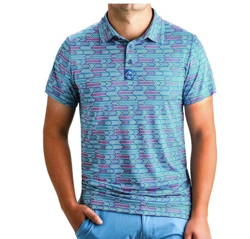 Other Pins & Aces Racing Geo Polo Top Blue ( XL ) Size US XL / EU 56 / 4 - 1 Thumbnail