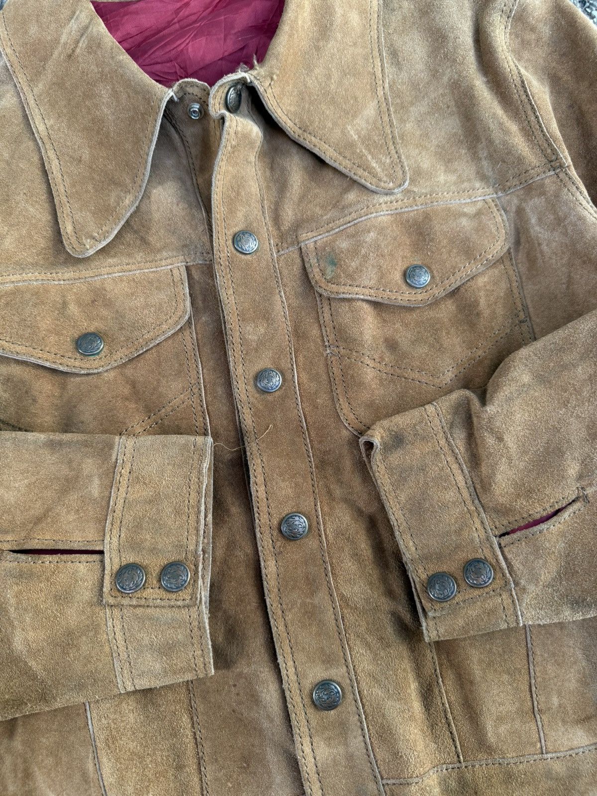 Other 60's-70's Camel Suede Leather Jacket Size US M / EU 48-50 / 2 - 3 Thumbnail