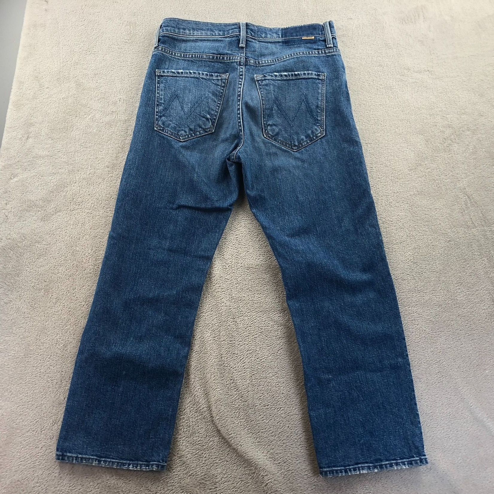 MOTHER Mother Women Jeans 26 Straight Leg Superior Blue Denim Butto Size 26" / US 2 / IT 38 - 2 Thumbnail