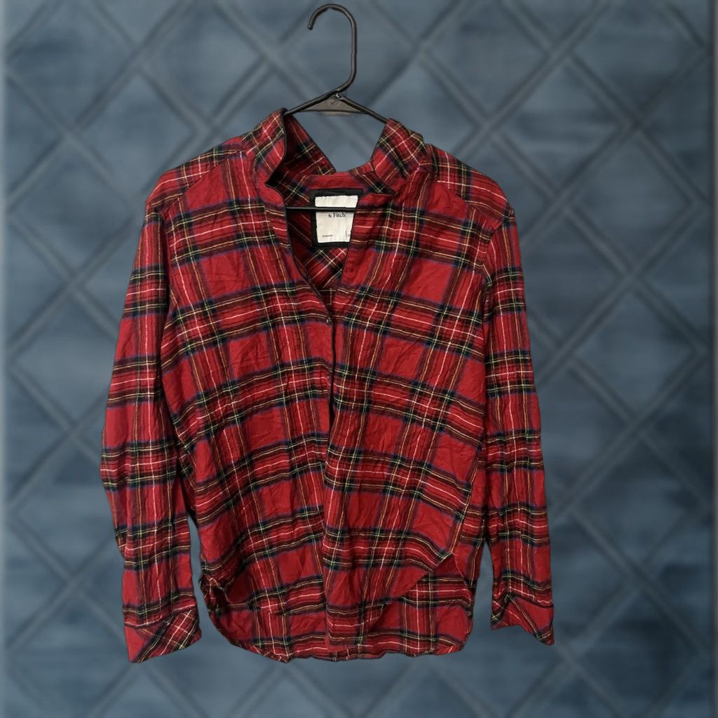 Abercrombie & Fitch Abercrombie & Fitch Womens Flannel Sleepwear Plaid Long Sleeve Pajama Shirt S Size S / US 4 / IT 40 - 1 Thumbnail