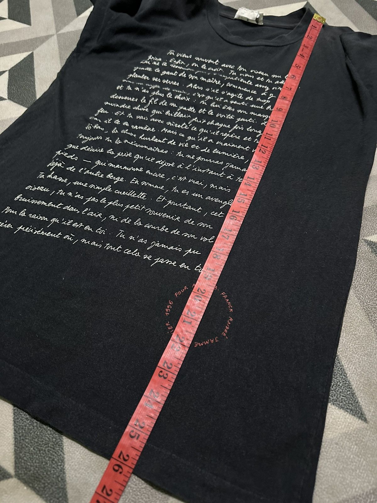 agnes b. Vintage 1996 Agnes B pour France Andre Jamme Janvier tshirt Size US S / EU 44-46 / 1 - 10 Thumbnail