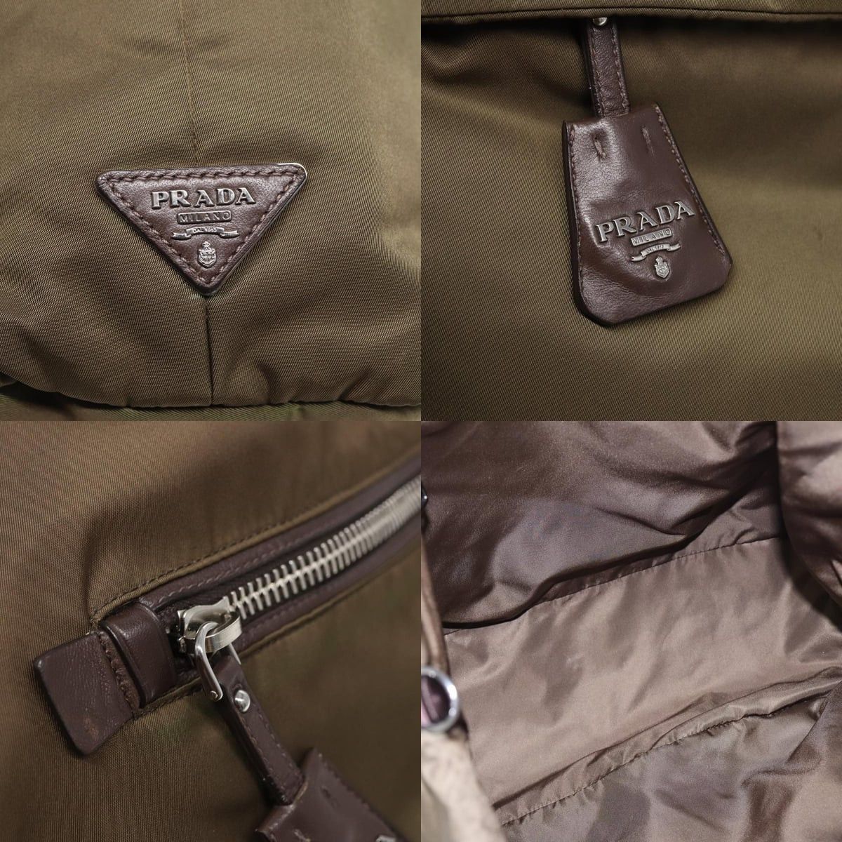 Prada PRADA Tote Bag Nylon Khaki Size ONE SIZE - 11 Thumbnail