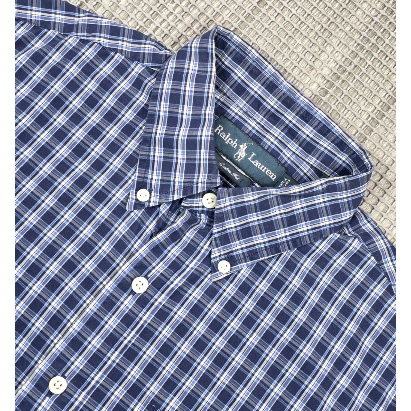 Polo Ralph Lauren VINTAGE Polo Ralph Lauren Button-Up Shirt Men L Blue Plaid Classic Fit Long Sleeve Polo Ralph Lauren Blaire Size US L / EU 52-54 / 3 - 5 Thumbnail
