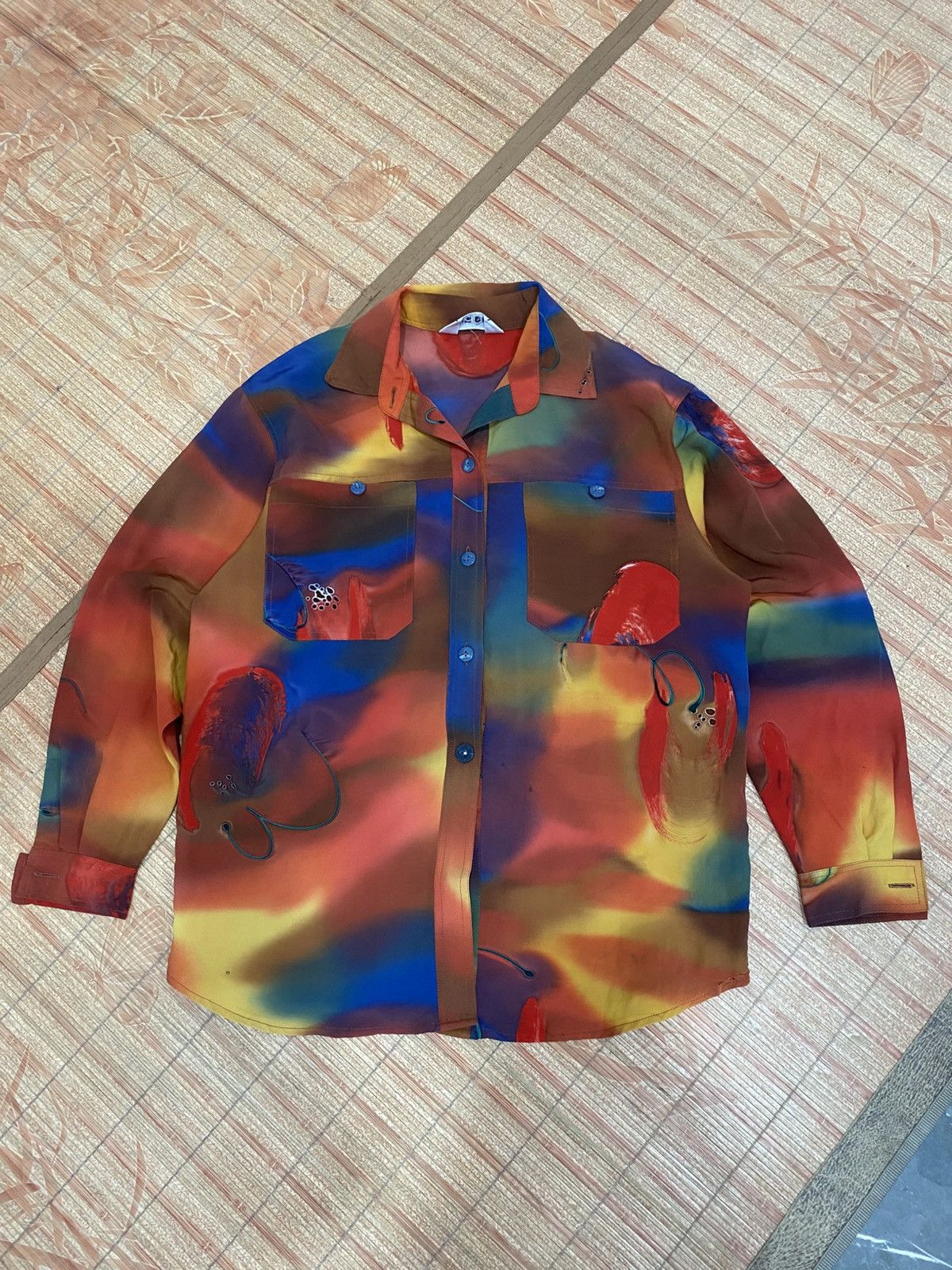 Yohji Yamamoto Japanesebrand silk shirt printed yohji avantgarde AA0148 Size US M / EU 48-50 / 2 - 1 Thumbnail