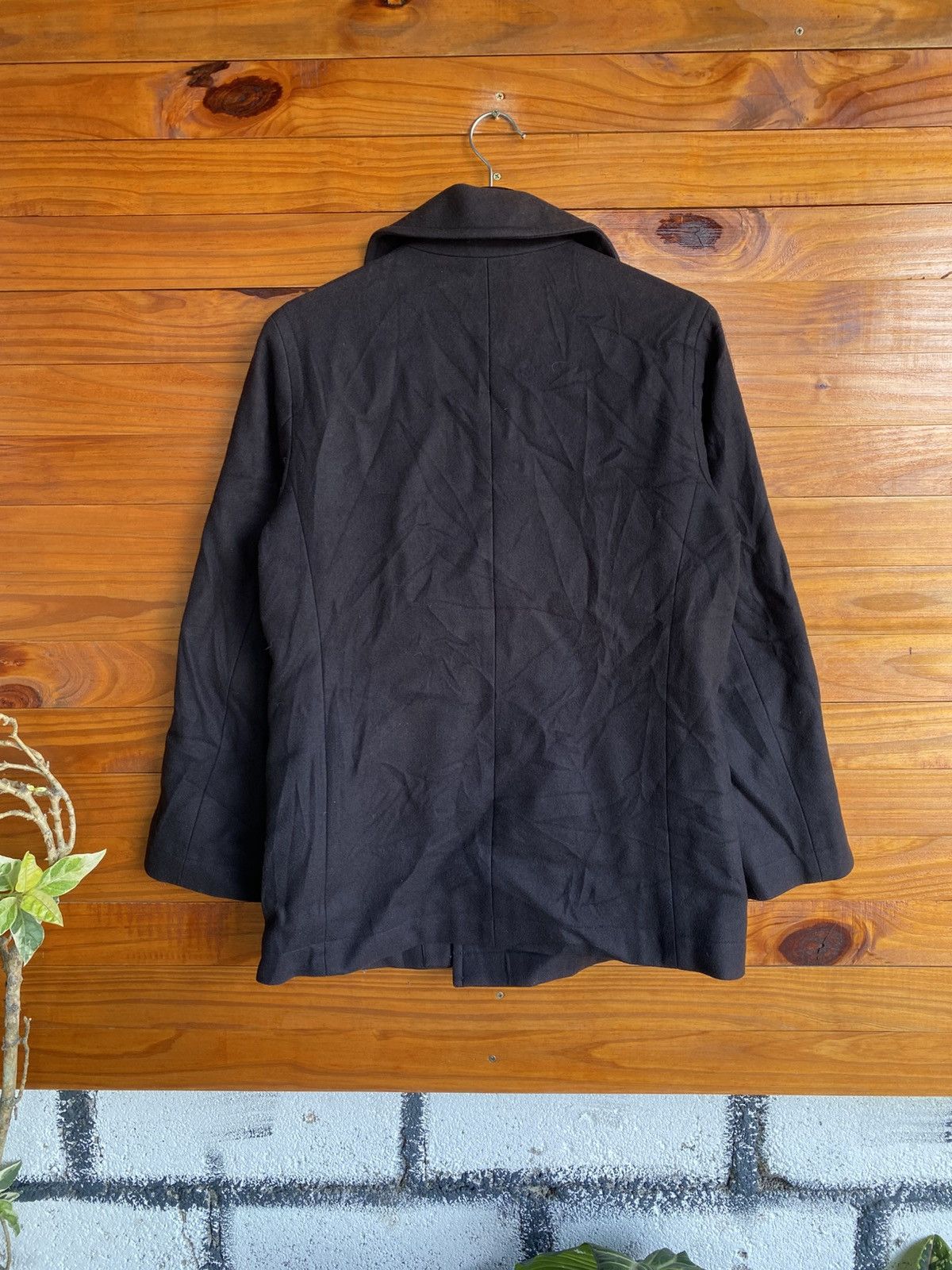 Lacoste Lacoste Double-Breasted Wool Peacoat Black Classic Tailored Size US M / EU 48-50 / 2 - 9 Thumbnail