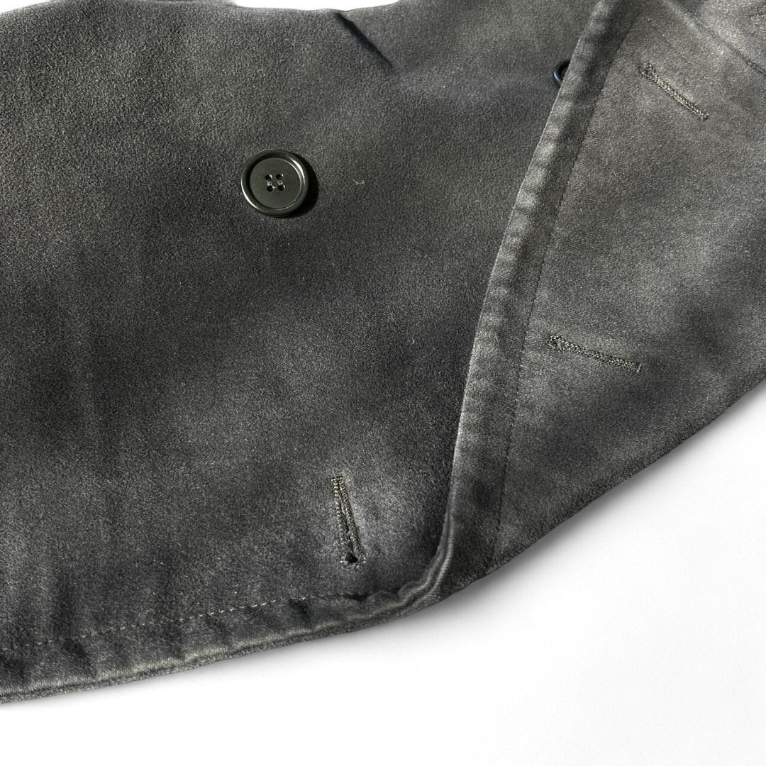 Helmut Lang Helmut Lang - M AW98 Moleskin Pea Coat Vintage Black Size US M / EU 48-50 / 2 - 8 Thumbnail
