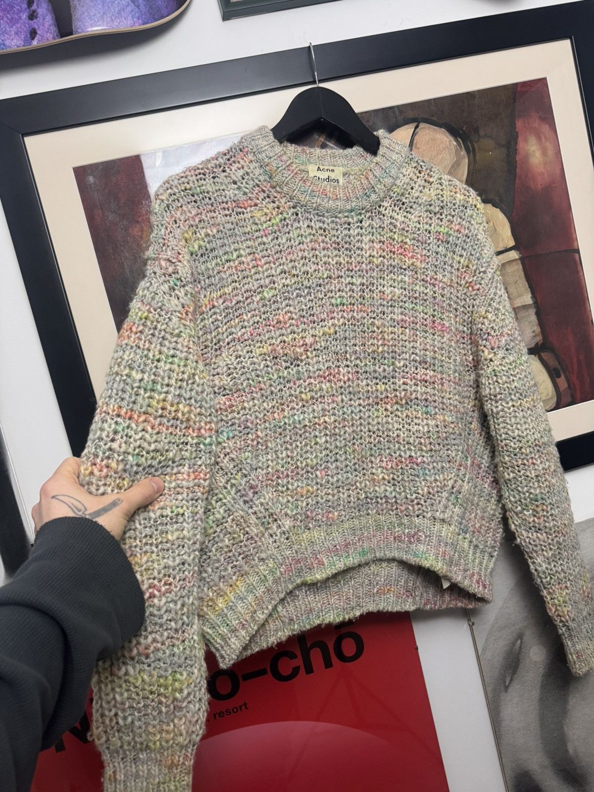 Acne Studios Acne Studios Zora Multicolour Knit Sweater Boxy Oversize Size US XS / EU 42 / 0 - 2 Thumbnail