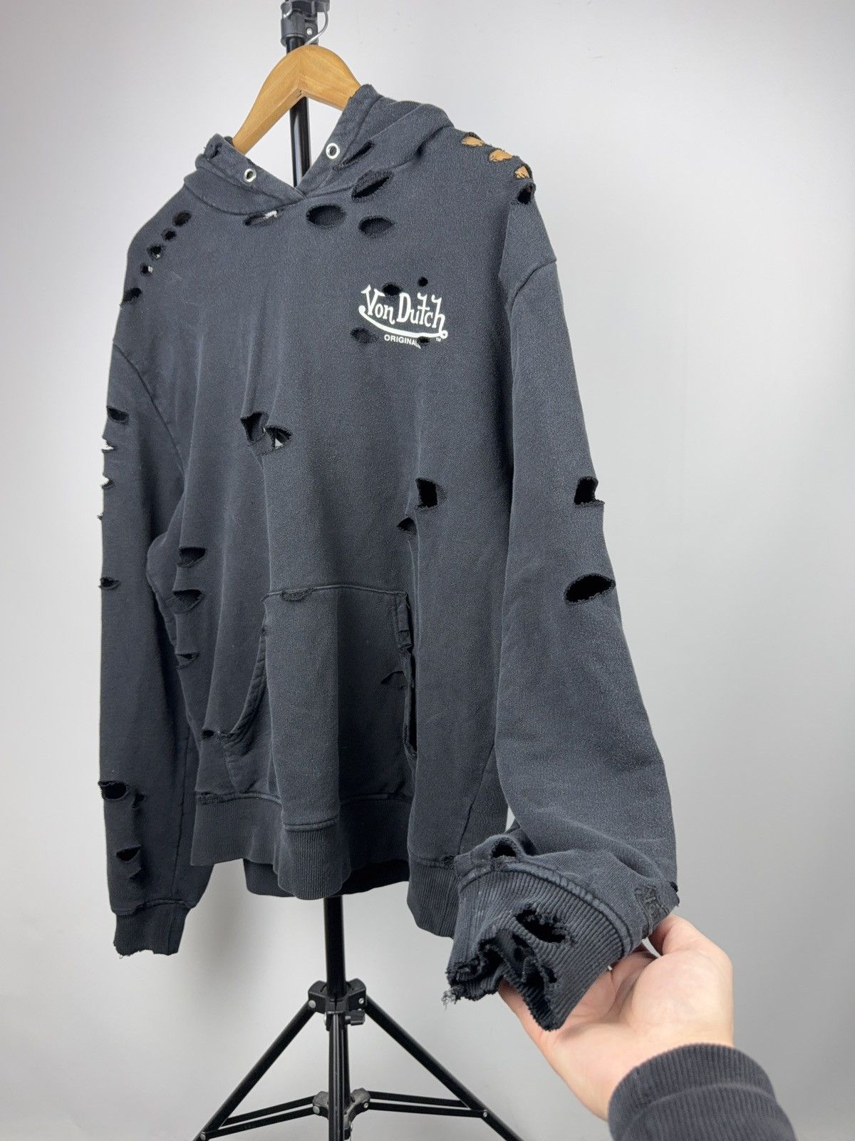 Von Dutch 00s Y2K Von Dutch Distressed Hoodie Y2K Grunge Destroyed Size US L / EU 52-54 / 3 - 7 Thumbnail