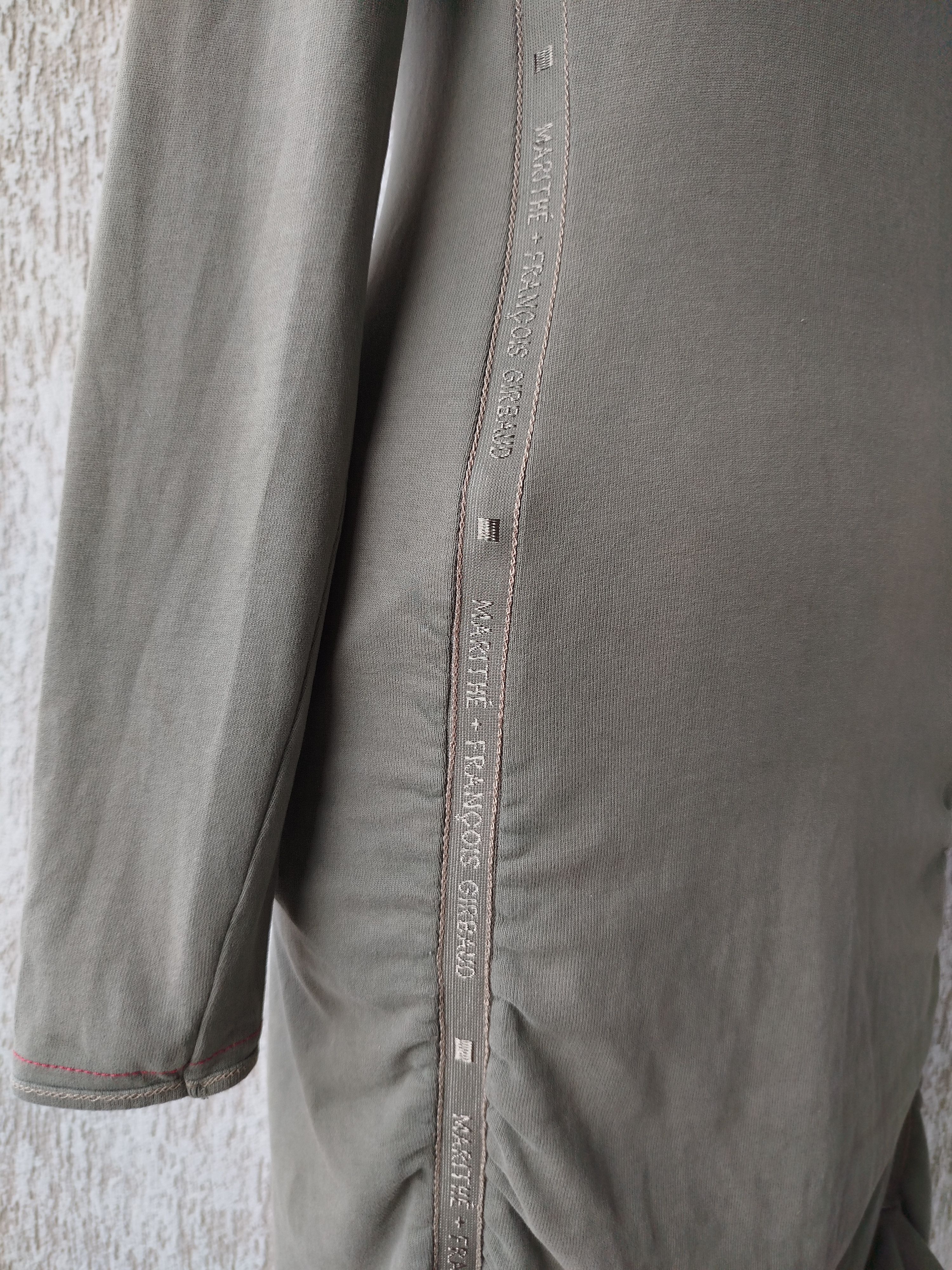 Marithe + Francois Girbaud Dress Long Sleeve Turtleneck Khaki Pockets Vintage Cotton Size S / US 4 / IT 40 - 5 Thumbnail